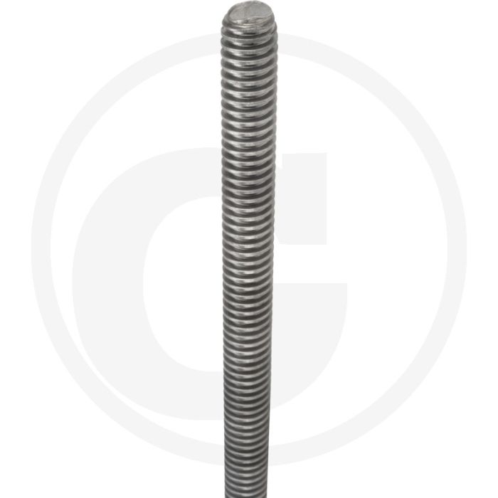Draadeind TR30 x 1000 DIN 976 – Staal 6, Trapezium schroefdraad, Gegalvaniseerd
