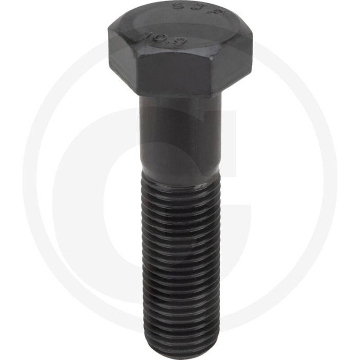 Zeskantbout M36x140 DIN 931 Staal 10.9 Onbehandeld Zwart