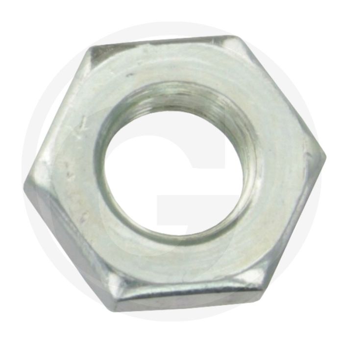 Zeskantmoer DIN 936 / 439 M10 staal – laag model, gegalvaniseerd, metrische fijne draad