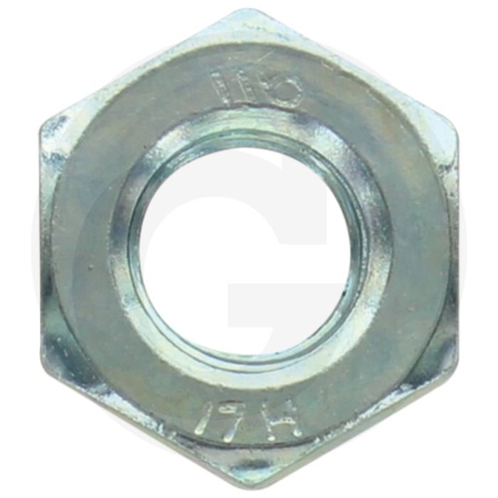 Zeskantmoer DIN 936 / 439 M10 staal, laag model gegalvaniseerd