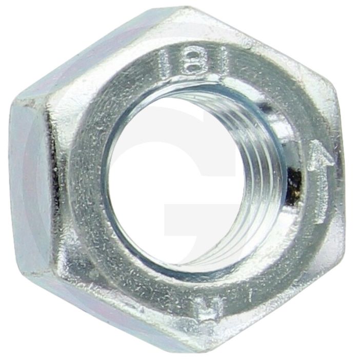 Zeskantmoer M12 DIN 934 Staal 8.8 Gegalvaniseerd Linkse draad