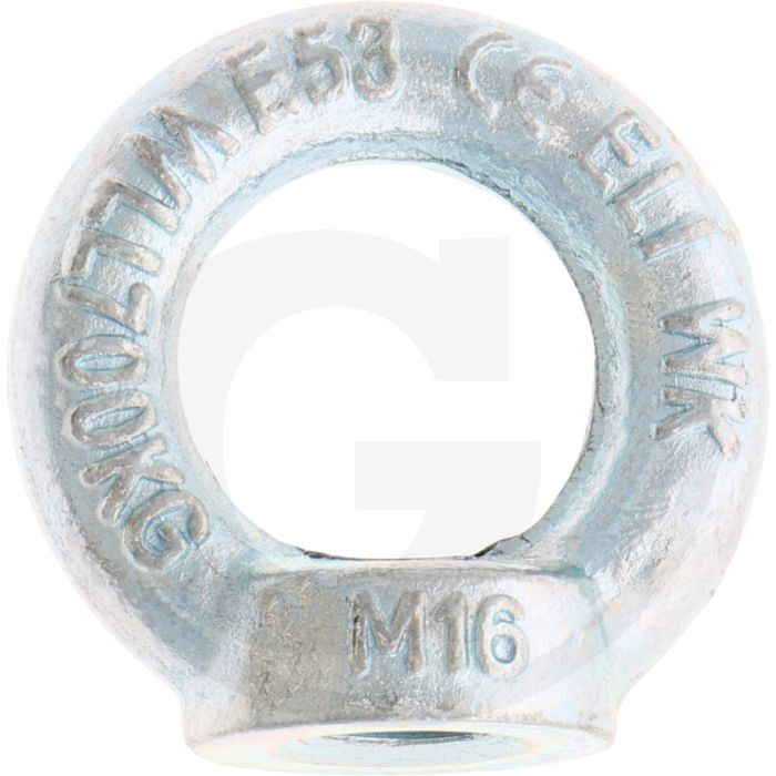 Oogmoer M16x2 DIN 582 Verzinkt Staal Gegalvaniseerd