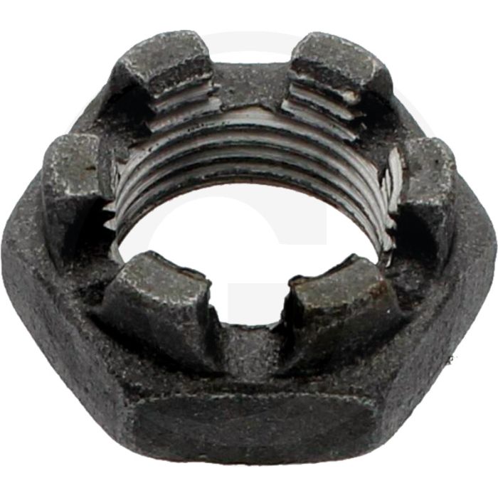 Kroonmoer M18 x 1,5, DIN 937, Staal, met borgfunctie