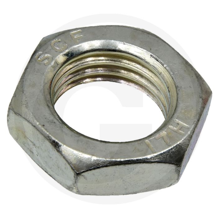 Zeskantmoer DIN 936 / 439 M22 staal, gegalvaniseerd laag model 2,5 mm spoed