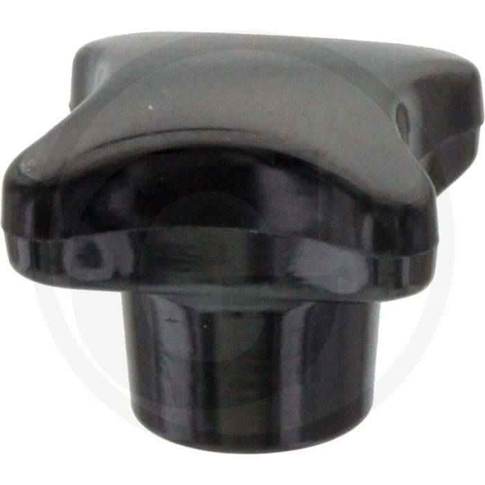 Kruisknop M6 DIN 6335 Zwart Ø32 mm Met draadbus