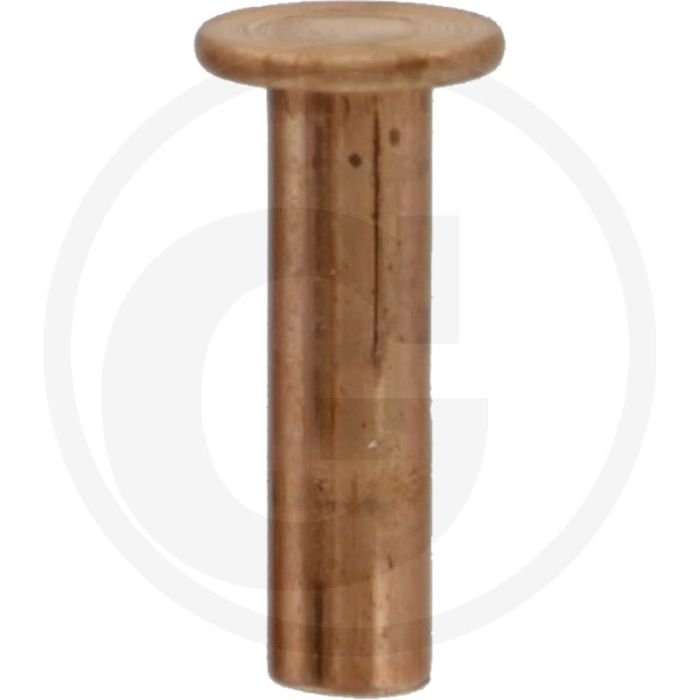 VPE100 koperen klinknagels 4x12 DIN 7338 – Koper, Ø4 mm, Lengte 15 mm, Vorm B
