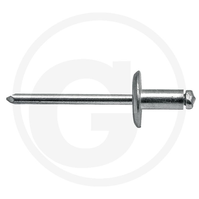VPE500 blindnieten met grote kop 5x8 K11 AL/ST Ø5mm 2,0-5,0mm klembereik