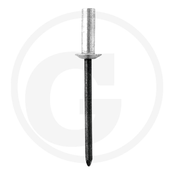 VPE500 blindnieten met platte kop 4x9,5 AL/ST Ø4mm Lengte 9,5mm Klembereik 3-5mm