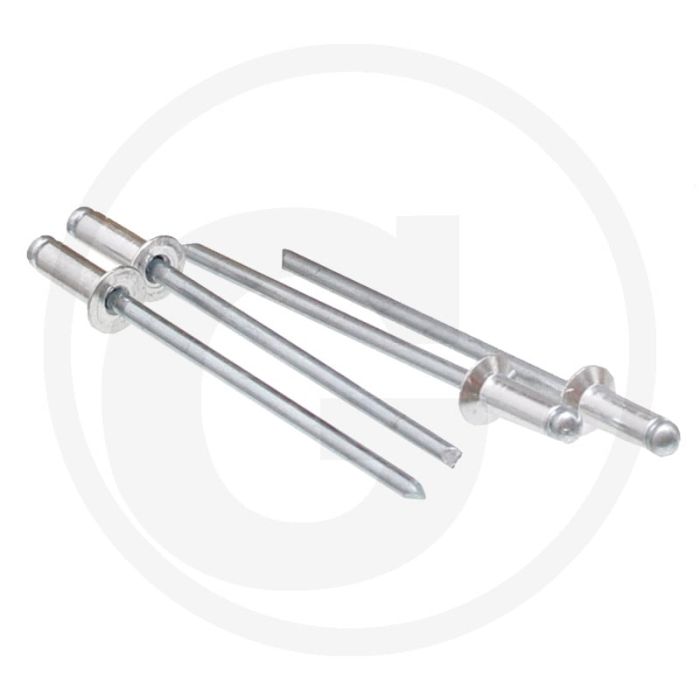 VPE500 blindnieten met verz. kop 4x12 AL/ST Ø4mm Lengte 12mm Klembereik 6,5-8,5mm