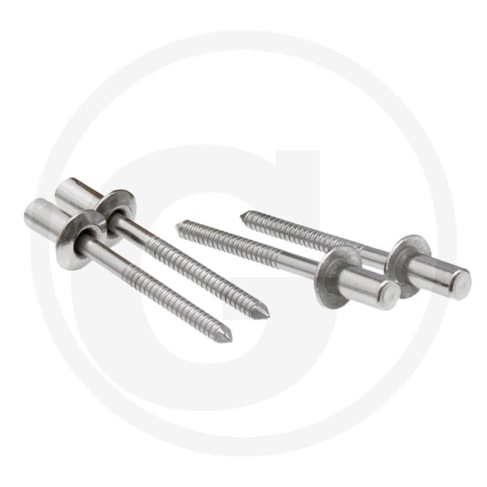 VPE500 blindnieten met platte kop 4,8x12 VA/VA ISO16585