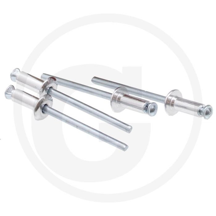 VPE250 blindnieten met platte kop 4,8x35 AL/ST klembereik 19,0-28,0 mm