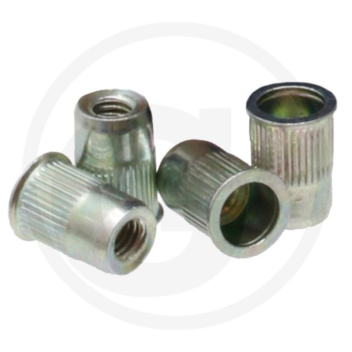 VPE500 blindnietmoeren met verz. kop M6 – klembereik 0,5-3,0 mm, borings-Ø 8,1 mm