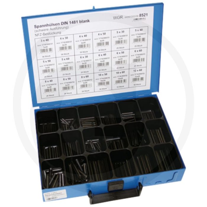 Assortiment spanhulzen (450-teilig, DIN 1481)