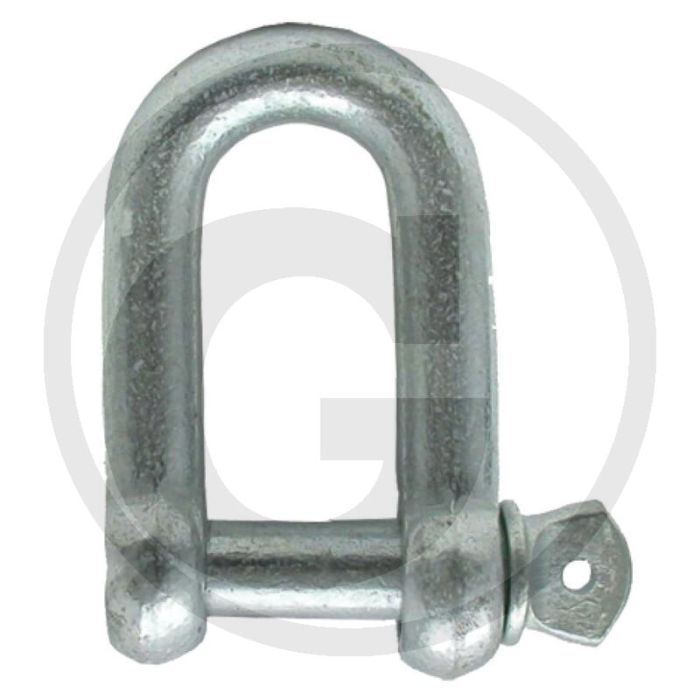 D-sluiting Gerade 25mm 2 ton D-schäkel