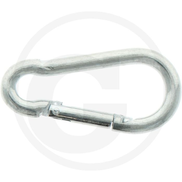 Blister VPE4 karabijnhaken 60 x 6 mm, draagvermogen 120 kg, C-DIN 5299