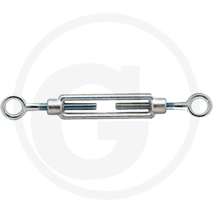 Spanslot oog DIN 1480, gegalv. M30, oog-oog verzinkt