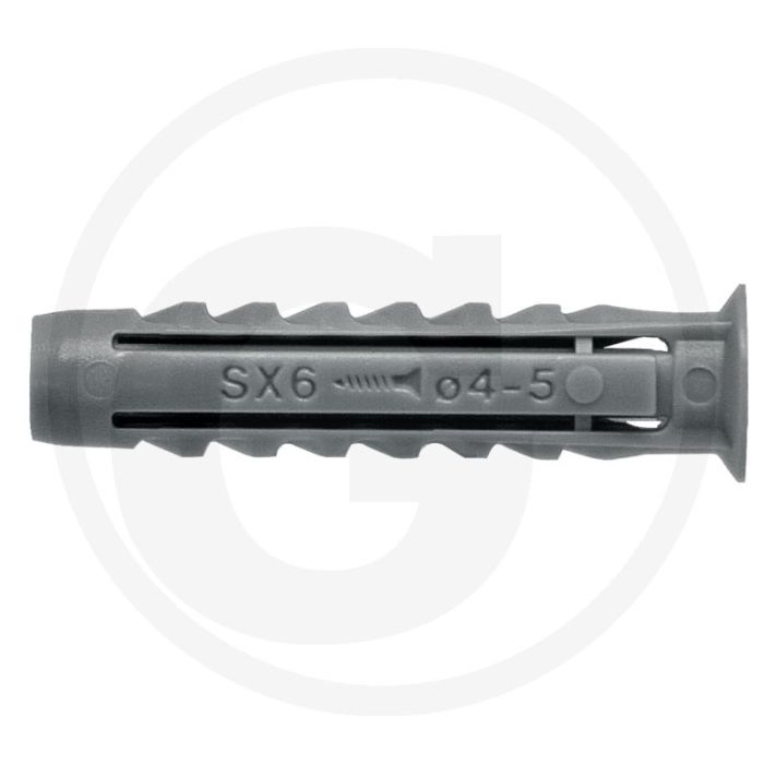Fischer VPE100 nylon pluggen SX 6x30 mm voor schroeven Ø 4–5 mm