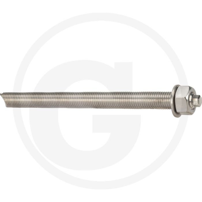 Fischer VPE10 draadstangen RG M20x260 A4 – verankeringsdiepte 210 mm, boring Ø25 mm