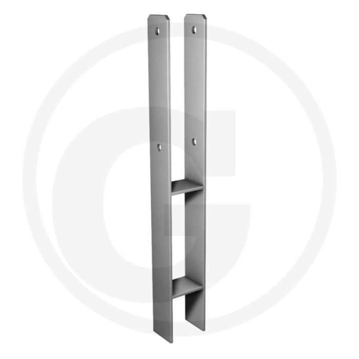 Pollmann Paalhouders H-vorm Gegalvaniseerd 91x60x600 mm