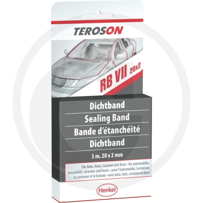 Loctite / Teroson Afdichtband 20x2 mm, 3 m – Wit, synthetisch rubber, plastisch afdichttape