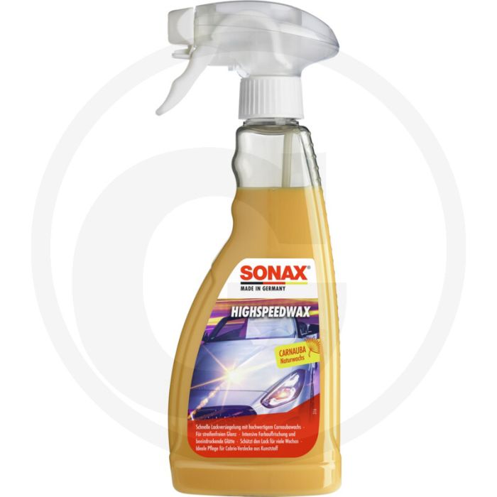 SONAX HighSpeedWax – Snel lakafdichting met carnaubawas voor glans en langdurige bescherming