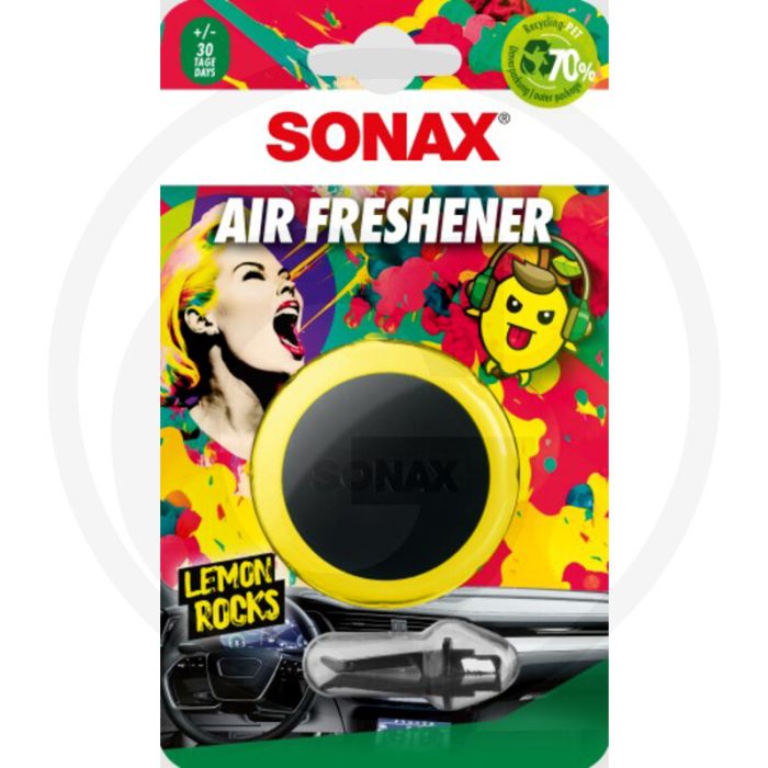 SONAX Luchtverfrisser "Lemon Rocks" – Intense, langdurige geur voor ventilatierooster