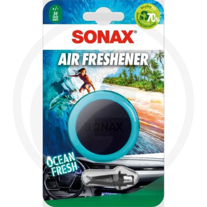SONAX Luchtverfrisser "Ocean-fresh" – langdurige, verfrissende citroengeur voor auto-interieur