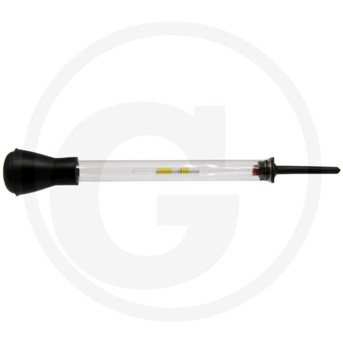 Antivriestester – Glascilinder met temperatuurcorrectie, lengte 360 mm, volume 40 ml