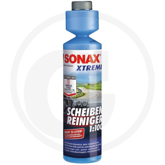 SONAX XTREME ruitenreiniger 1:100 NanoPro - 250 ml doseerfles, zomers reinigingsconcentraat