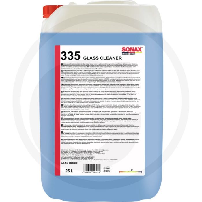 SONAX Glasreiniger 25l – Professioneel, streeploos resultaat, verwijdert hardnekkig vuil