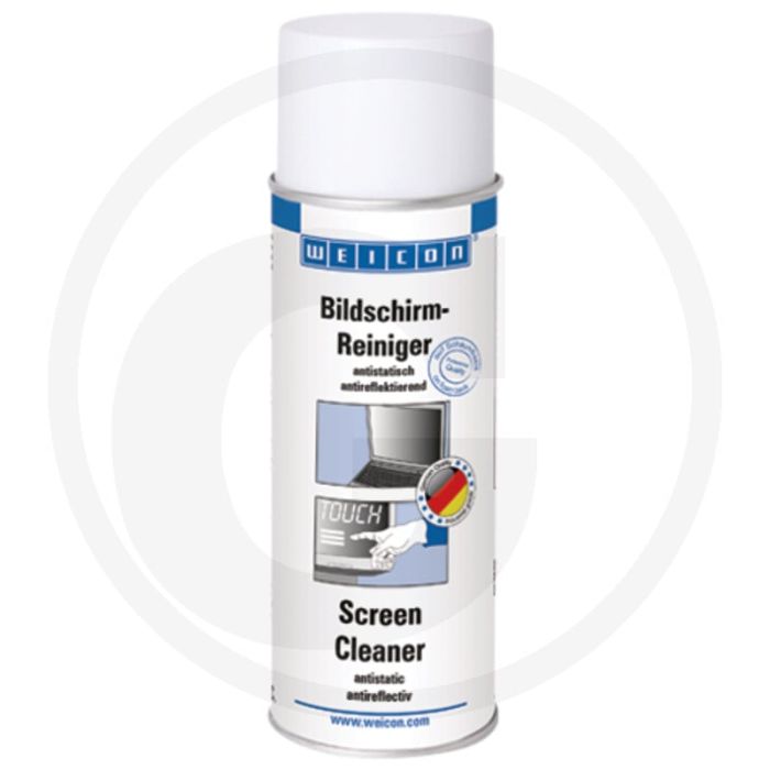 WEICON Monitorreiniger – 200 ml spuitbus, antistatisch en streeploos voor glas en kunststof