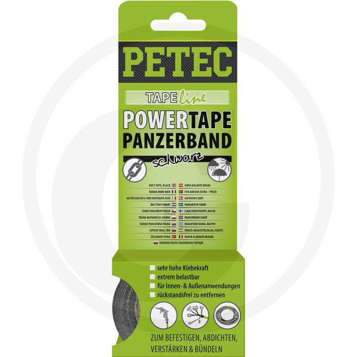PETEC Verbindungstechnik POWER tape reparatietape (POWER Tape reparatietape, zwart, 5 m x 50 mm)