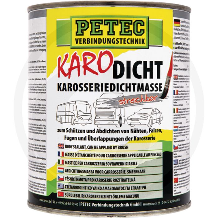 PETEC Verbindungstechnik Carrosserieafdichtkit Grijs 1 L Snelle uitharding, overschilderbaar
