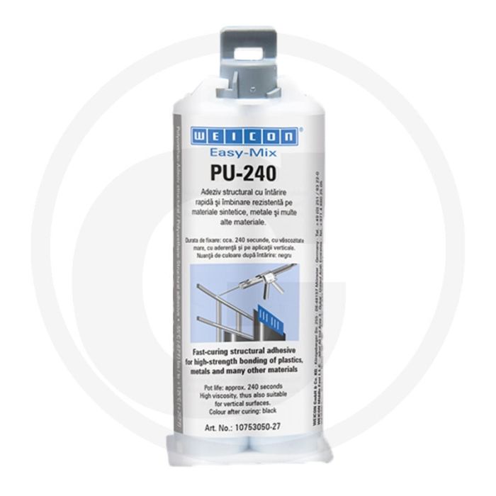 WEICON Easy-Mix PU-240 polyurethaanlijm – 50 ml, zwart, verwerkbaar in 240 sec, uitharding 12 u WEICON Easy-Mix PU-240 polyurethaanlijm – 50 ml, zwart, verwerkbaar in 240 sec, uitharding 12 u