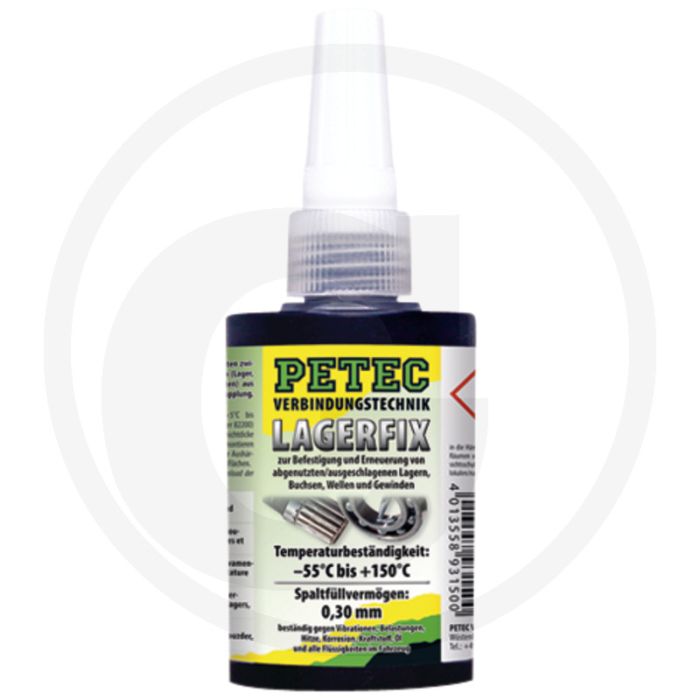 PETEC Verbindungstechnik Lager-Fix – 50 g druk box, temperatuurbestendig tot +150 °C