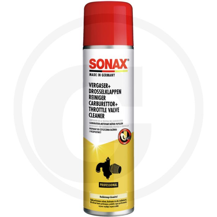 SONAX Carburateur + Gasklepreiniger 400 ml – Hoogwaardig oplosmiddel voor motoronderdelen