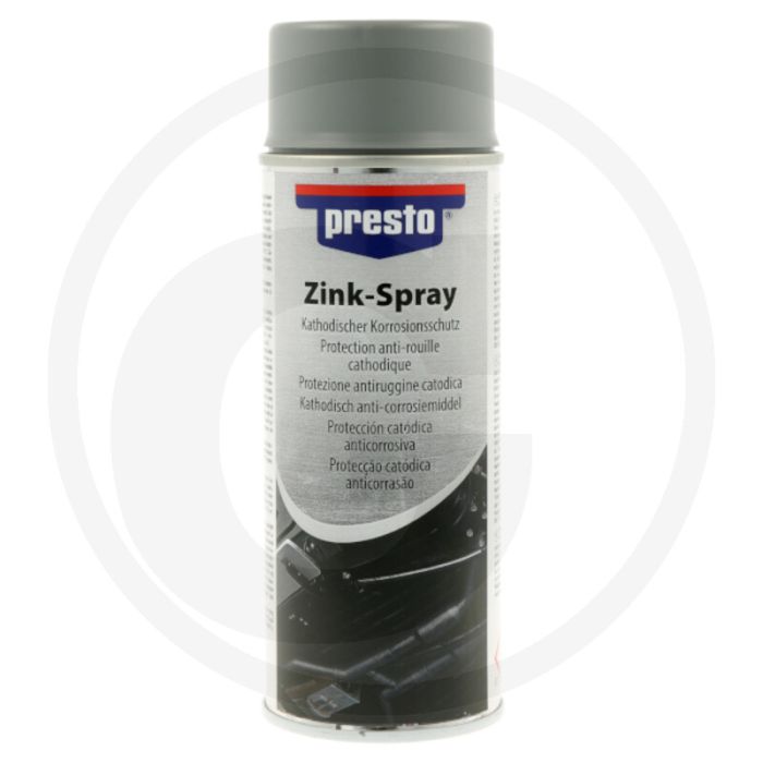 Presto zinkspray 400 ml – koude zinkcoating met >90% zinkstof, hittebestendig tot 600°C Presto zinkspray 400 ml – koude zinkcoating met >90% zinkstof, hittebestendig tot 600°C