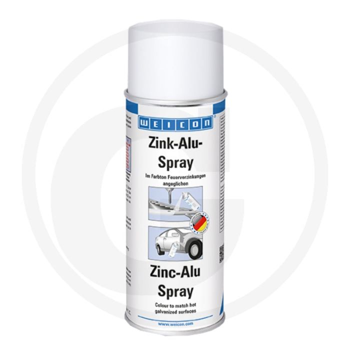 WEICON Zink-aluminium-spray 400 ml spuitbus RAL 9006 corrosiebescherming binnen/buiten