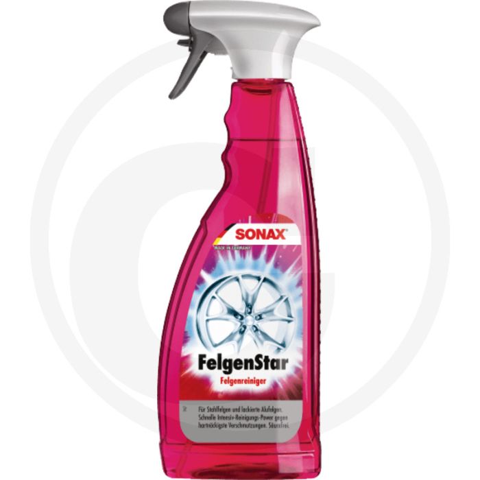 SONAX Velgenreiniger 750 ml – Krachtige, zuurvrije reiniging voor staal en gelakt aluminium