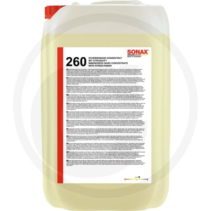 SONAX Ruitenwisser-concentraat 25L – Mengverhouding 1:10, frisse citrusgeur
