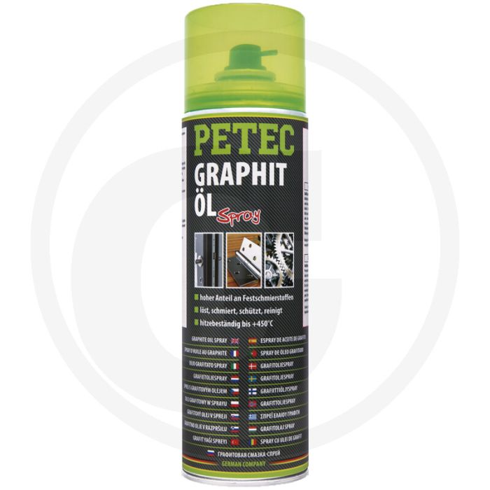 PETEC Verbindungstechnik Grafiet oliespray 500 ml | Hittebestendig tot +450°C | Siliconenvrij