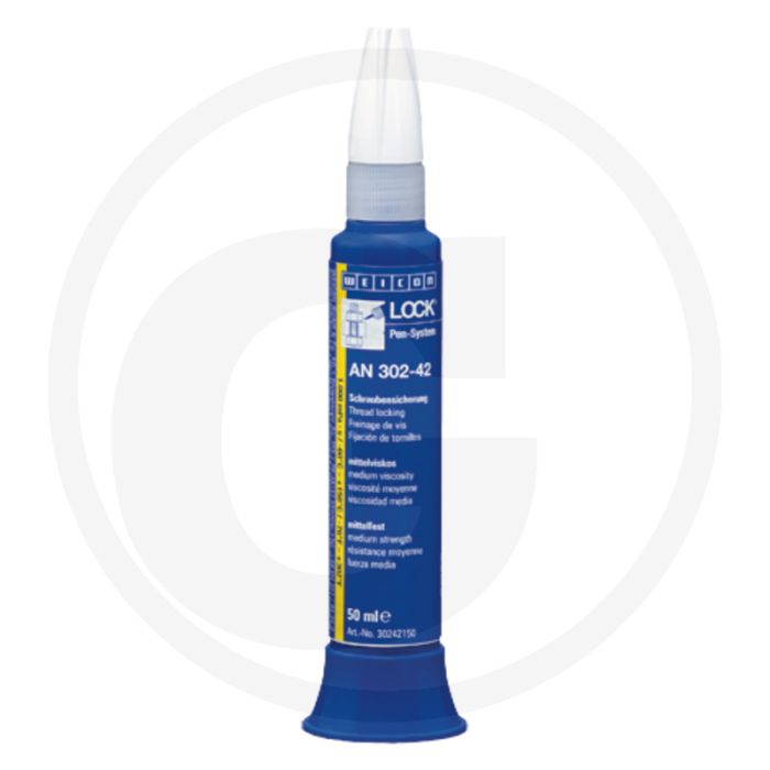 WEICON Schroefdraadborgmiddelen AN 302-42 middelvast 50 ml pensysteem blauw