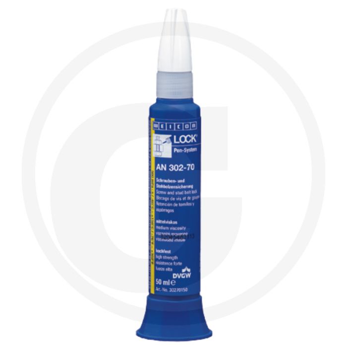 WEICON Schroef- en tapeindvergrendeling AN 302-70 hoog vast 50 ml pensysteem WEICON Schroef- en tapeindvergrendeling AN 302-70 hoog vast 50 ml pensysteem