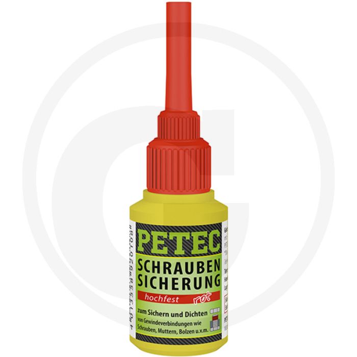 PETEC Verbindungstechnik Schroefdraadborgmiddel hoge sterkte rood PETEC Verbindungstechnik Schroefdraadborgmiddel hoge sterkte rood