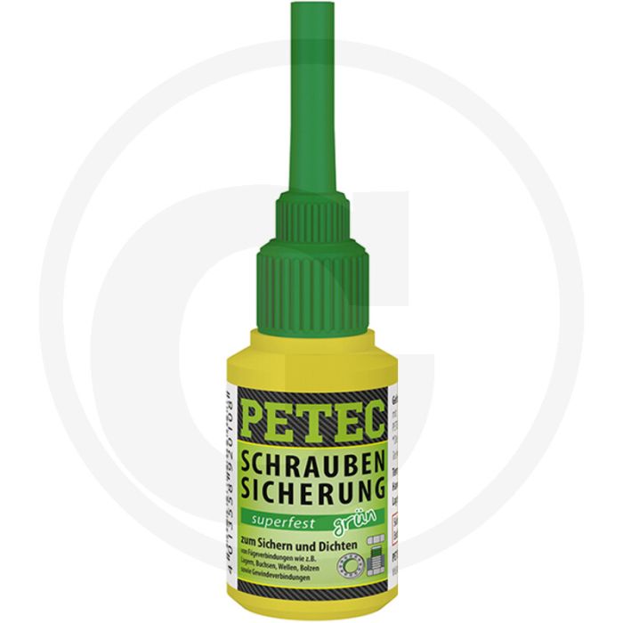 PETEC Verbindungstechnik Schroefdraadborgmiddel supersterk groen 11 ml tot M20