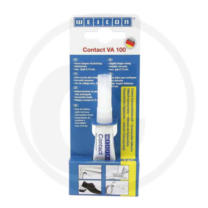 WEICON Contact-cyanoacrylaatlijm VA 100 – 3 g tube, universeel voor metaal, kunststof en rubber WEICON Contact-cyanoacrylaatlijm VA 100 – 3 g tube, universeel voor metaal, kunststof en rubber