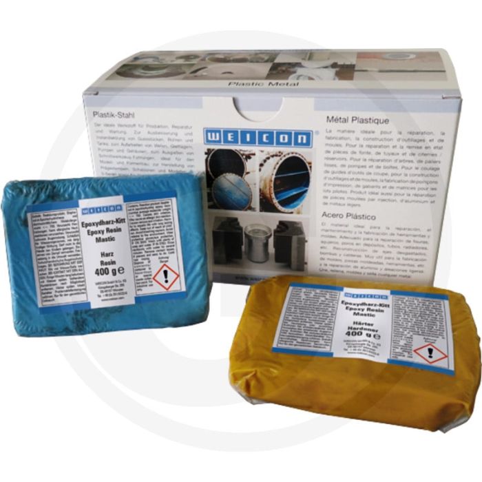 WEICON Epoxyharsplamuur 800 g – kneedbaar, groen, temperatuurbestendig tot +200 °C WEICON Epoxyharsplamuur 800 g – kneedbaar, groen, temperatuurbestendig tot +200 °C