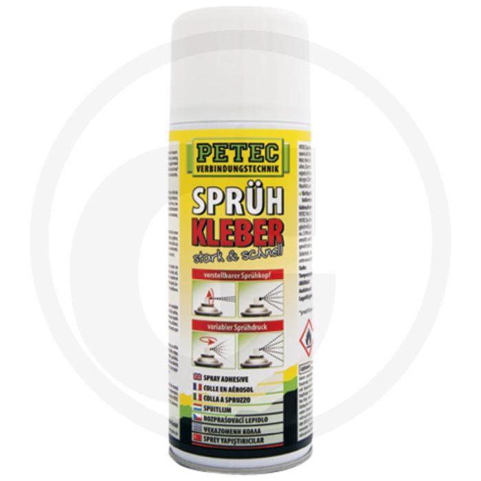 PETEC Verbindungstechnik Spuitlijm 400 ml spuitbus – hoge kleefkracht, droogtijd 3 min