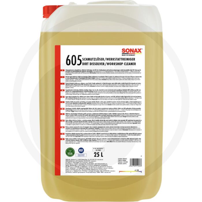 SONAX Werkplaatsreiniger 25L – Sterk alkalisch, snel scheidend, NTA-vrij