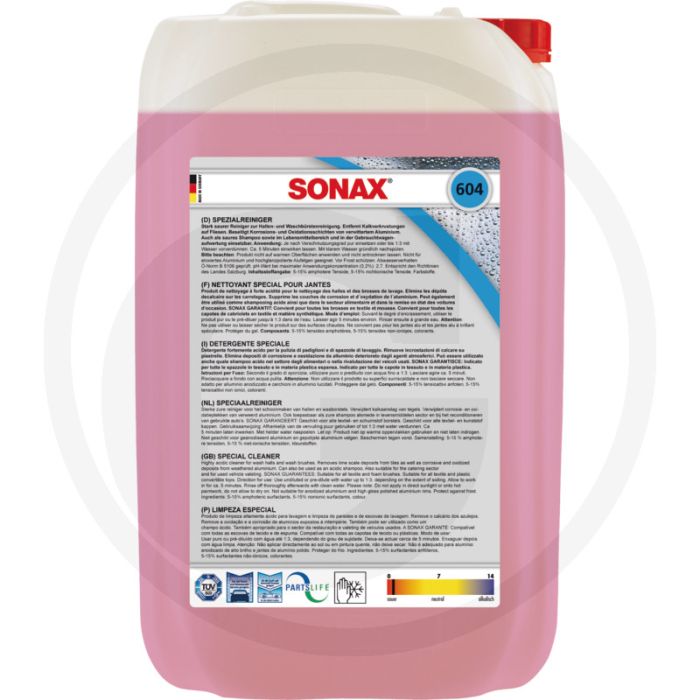 SONAX Speciale reiniger 25 liter – Fosforzuur reiniger voor zuurbestendige oppervlakken